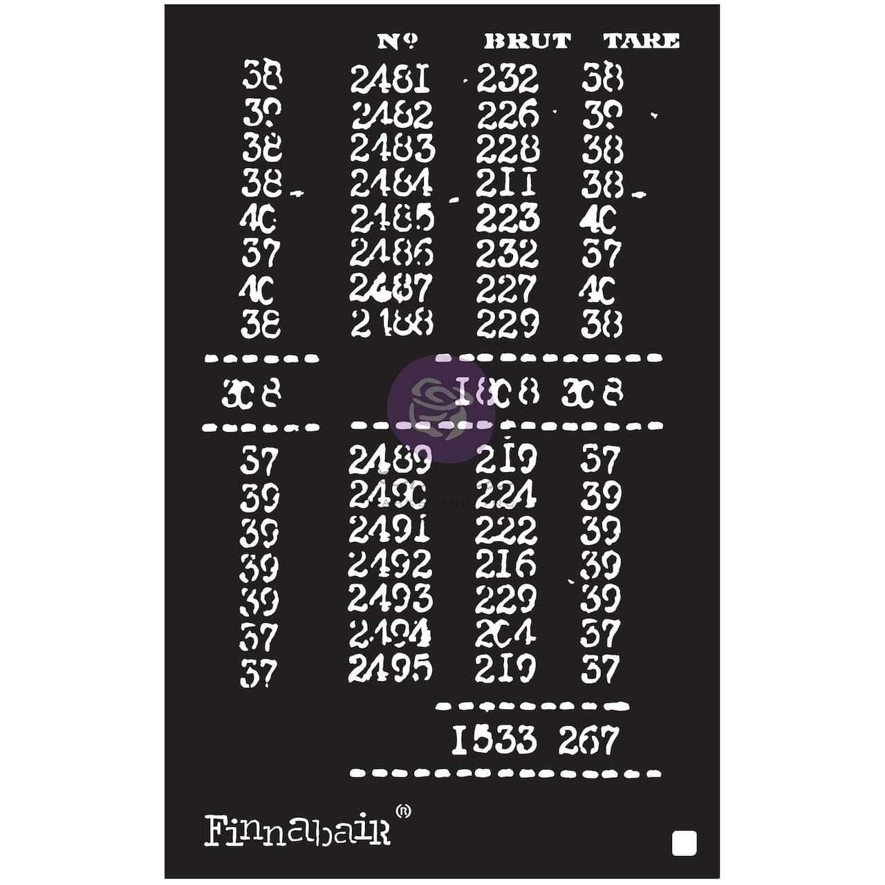 Finnabair&#xAE; Book Of Numbers Stencil